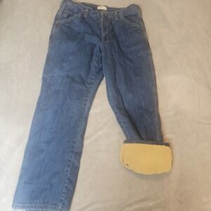 Fleece Lined Blue Mountain Carpenter Jeans Men's Size 36x32‎ Gorpcore Vintage